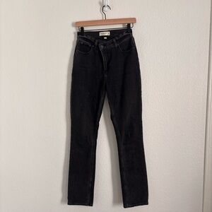 Abercrombie & Fitch Size 24/00 Black Curve Love Ultra HR 90s Slim Straight Jean